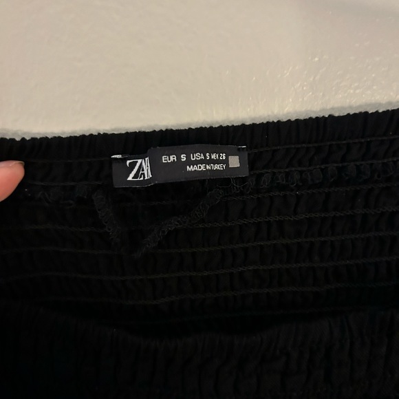 ZARA black long sleeve ruffle top - Picture 3 of 3